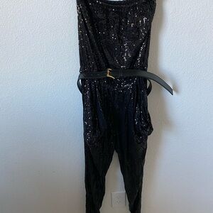 Black Sequin Jumpsuit